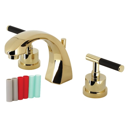Kingston Brass KS4982CKL Widespread Bathroom Faucet with Brass Pop-Up, Polished Brass KS4982CKL